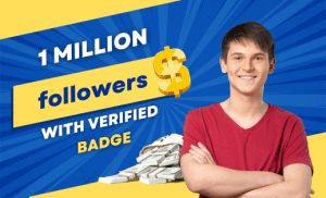 1 million followers with verified badge