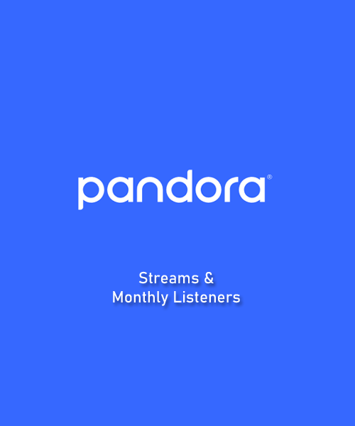 Buy Pandora Streams and monthly listeners